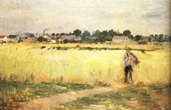 Berthe Morisot In the Wheatfields at Gennevilliers oil painting picture
